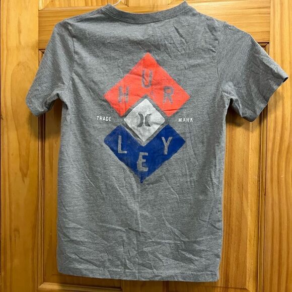 Hurley boys size L 13-14 youth gray with blue and orange t shirt - Picture 4 of 4